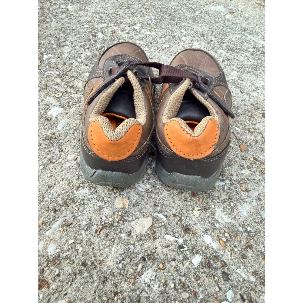 Smartfit Toddler Boys Brown Orange Sneakers Shoes Size 5 Hook Loop Strap 1461524